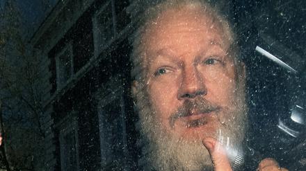 Julian Assange, Mitbegründer von WikiLeaks, kommt am 11. April 2019 am Westminster-Amtsgericht in London an. 
