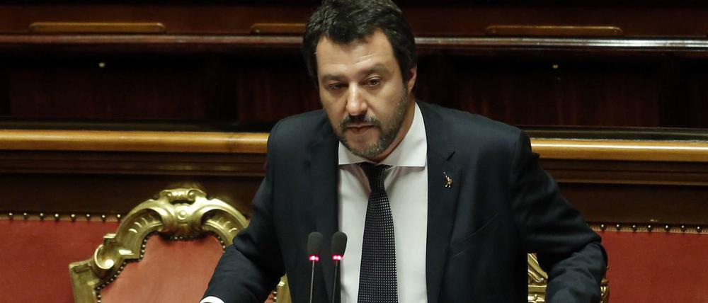 Poltert weiter: Italiens Innenminister Matteo Salvini am Mittwoch in Rom.