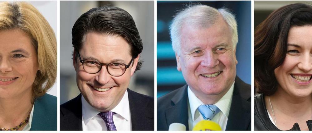 Alte und neue Gesichter: Einige Mitglieder des künftigen Kabinetts der großen Koalition.