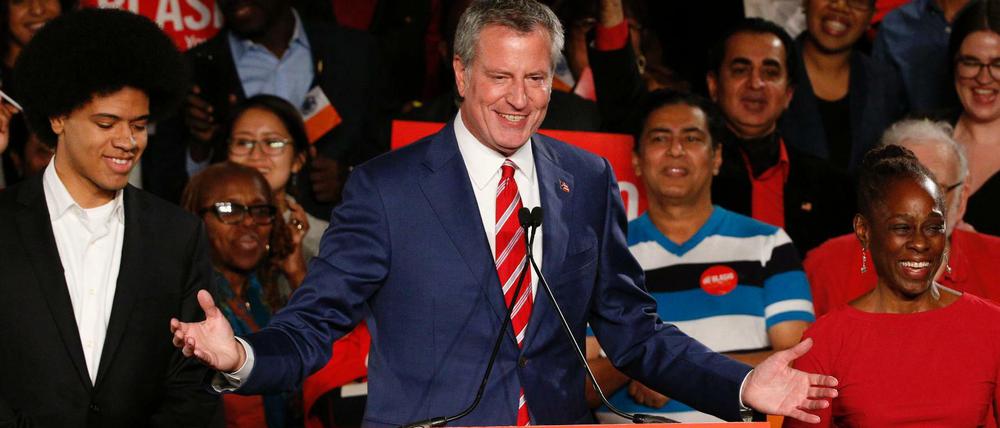 Sieger mit Blessuren: New Yorks Oberbürgermeister Bill de Blasio.