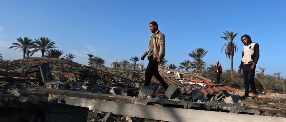 Trümmer im Gazastreifen, nachdem Israel Stellungen der Hamas beschossen hat.