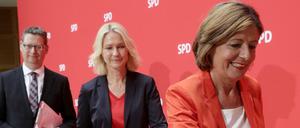 Das neue SPD-Führungstrio: Thorsten Schäfer-Gümbel, Manuela Schwesig und Malu Dreyer