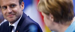 Frankreichs Präsident Emmanuel Macron und Bundeskanzlerin Angela Merkel
