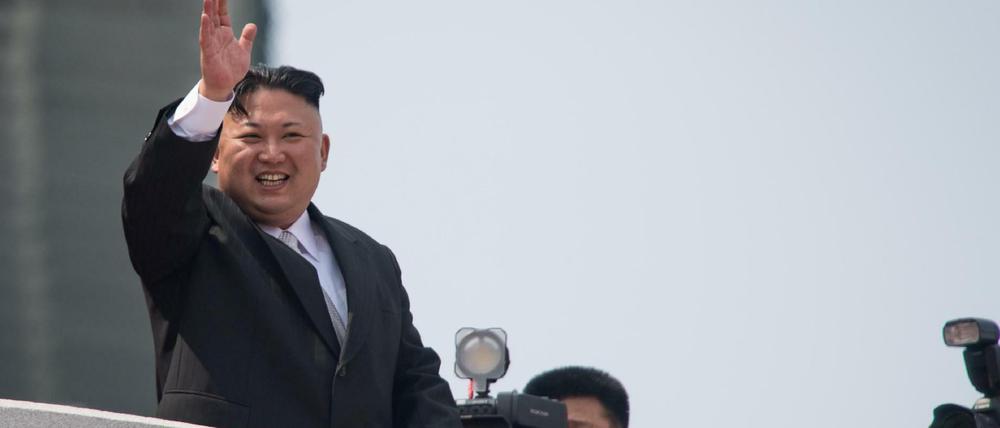 Gruß an Donald Trump? Der US-Präsident hatte geäußert, er fühle sich geehrt, wenn der Kim Jong Un träfe. 