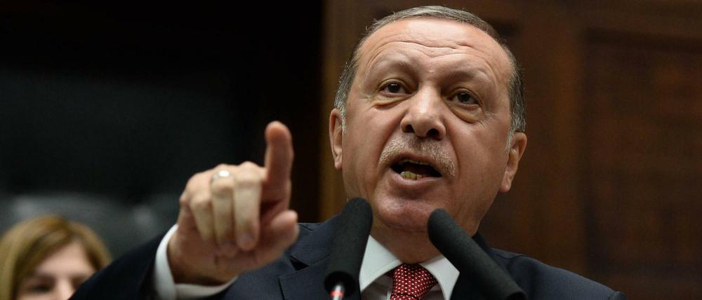 Recep Tayyip Erdogan bei einer Rede in Ankara im Juli.