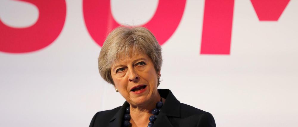 Die britische Regierungschefin Theresa May am Mittwoch in London. 