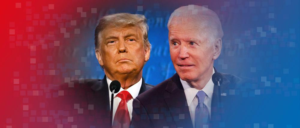 Sind am Donnerstagabend das letzte Mal vor der US-Wahl bei einem TV-Duell gegeneinander angetreten: Trump und Biden