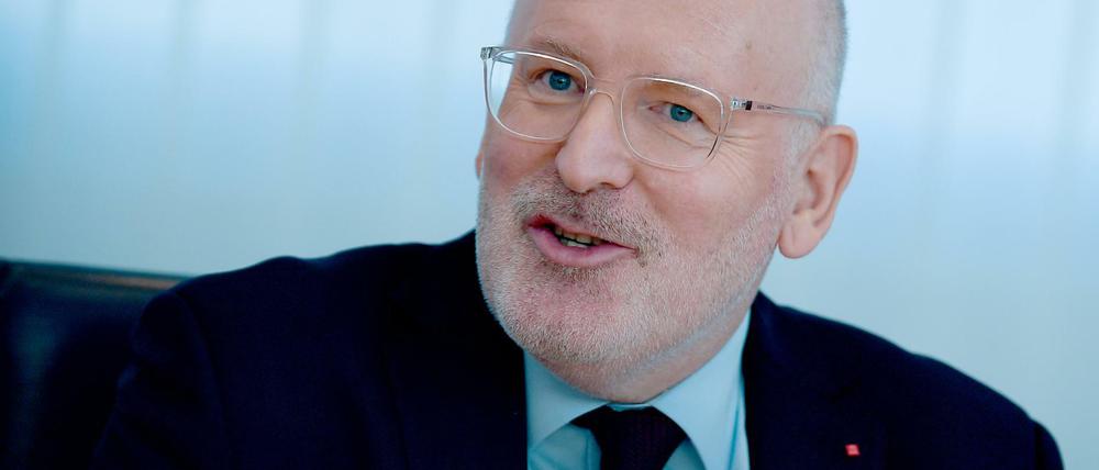 Der Spitzenkandidat der europäischen Sozialdemokraten für die Europawahl, Frans Timmermans.