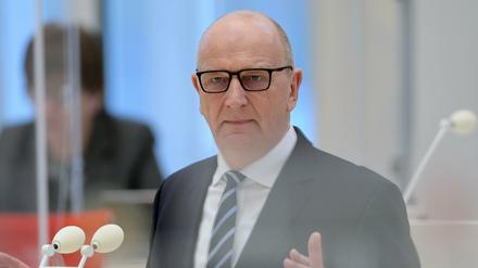 Brandenburgs Ministerpräsident Dietmar Woidke (SPD) während Landtags-Sondersitzung Anfang März.