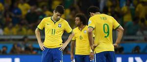 Team ohne Zukunft? Oscar (l.) wird auch weiterhin eine wichtige Rolle in der brasilianischen Mannschaft spielen, Fred dagegen wohl kaum. 