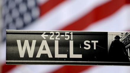 Die Wall Street in New York. 