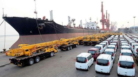 Das selbstgesteckte Ziel bei den Ausfuhren erreichte China 2013 nicht ganz.
