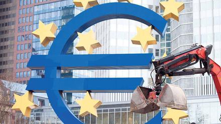 Eine Baustelle. Die Europäische Zentralbank hält Griechenland-Anleihen im Volumen von etwa 40 bis 50 Milliarden Euro. 