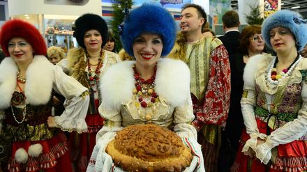 2013 waren sie noch dabei: Russische Hostessen auf der Grünen Woche.
