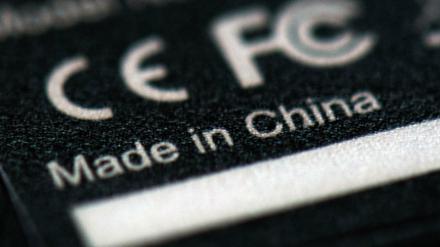 "Made in China" auf der Rückseite einer Fernbedienung