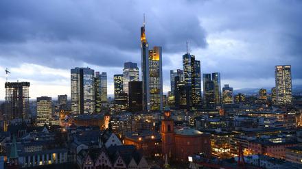 Die markante Skyline der Mainmetropole Frankfurt.