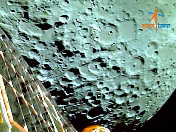 Eine Aufnahme der indischen Chandrayaan-3-Sonde, die im August 2023 auf dem Mond gelandet ist.