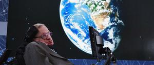 Stephen Hawking (1942-2018) , hier bei einem Auftritt in New York im Jahr 2016.