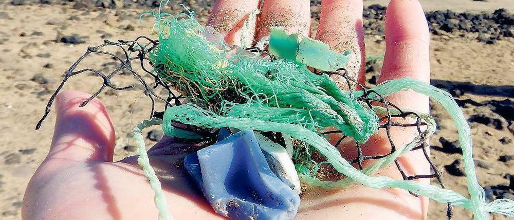 Strandgut. An der Küste von Lanzarote hat die amerikanische Wissenschaftlerin Jenna Jambeck diesen Plastikmüll gefunden.