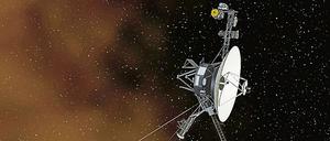 Mit einer Geschwindigkeit von gut 61.000 Kilometern pro Stunde verließ Voyager 1 im August 2012 die Heliopause. Illustration: Nasa/JPL-Caltech