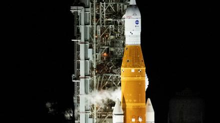 Hoch hinaus: "Artemis"-Rakete vor dem Start in Cape Canaveral.