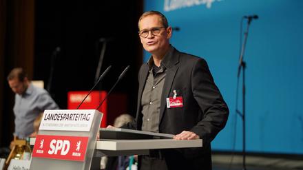 Berlins Regierender Bürgermeister Michael Müller beim SPD-Landesparteitag.
