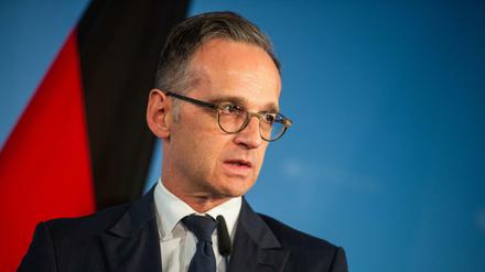 Heiko Maas (SPD), Außenminister, spricht bei einer Pressekonferenz im Auswärtigen Amt.