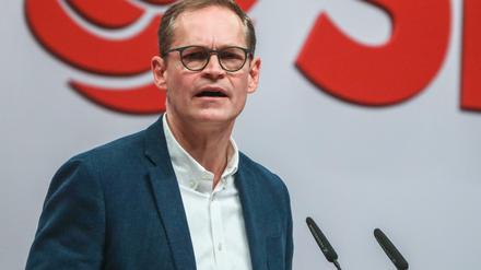 Michael Müller, Regierender Bürgermeister von Berlin, beim SPD-Bundesparteitag.