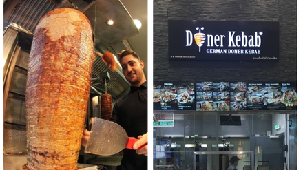 Kebab aus unserer Region - rechts: "German Döner Kebab" in Dubai.