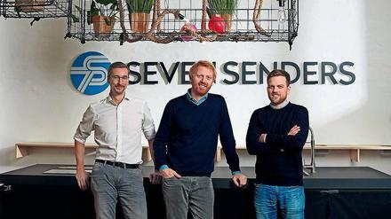 Die Seven-Senders-Gründer Boris Diebold, Thomas Hagemann und Johannes Plehn (v.l.).