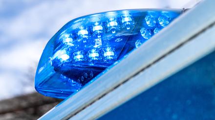 Blaulicht bei Polizeieinsatz (Symbolbild).