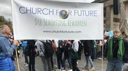 Nicht nur hoffen, sondern machen: Die "Church for Future" nimmt an Protestaktionen teil. 