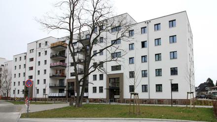 Neubau-Wohnungen der Degewo in der Waldsassener Straße, Berlin-Marienfelde.