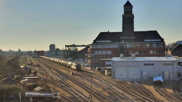 Der Güterbahnhof am Westhafen