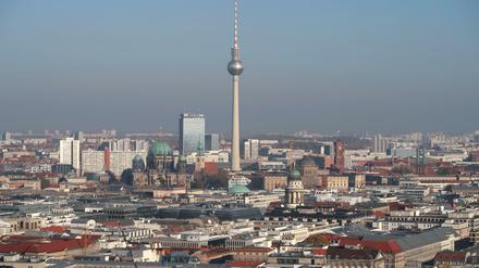 Die Skyline von Berlin.