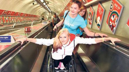 Beim Metro-Test in London während der Paralympics 2012.