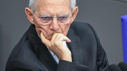 Bundestagspräsident Wolfgang Schäuble (CDU) leitet die 146. Sitzung des Bundestages am 13.02.2020.