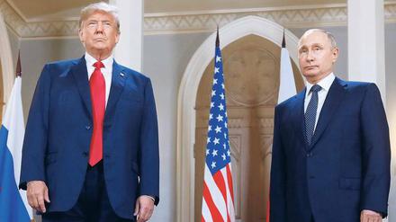 Kein Wort der Kritik. Für Wladimir Putin ist es schon ein Erfolg, dass das Treffen mit Donald Trump stattfand.