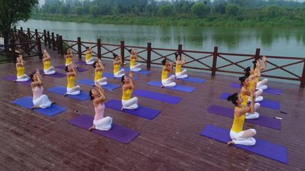 Raum für Entfaltung. Yoga bietet in China die seltene Gelegenheit, sich ganz auf sich selbst zu besinnen.