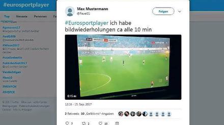 Und am Sonntagmittag spielt Hertha. Auf Twitter gab es während der Eurosport-Übertragung am Freitagabend erneut Beschwerden, aber auch positive Reaktionen.