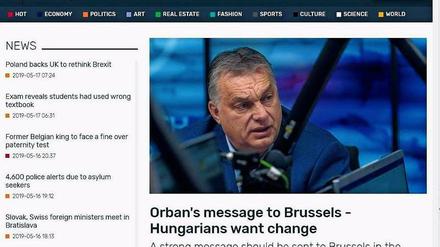 Orientierung? Die Sicht des ungarischen Ministerpräsidenten Viktor Orbán auf die EU darf auf der Homepage der Nachrichtenagentur V4NA nicht fehlen.
