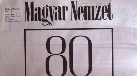 Die Schlussnummer. 80 Jahre lang existierte die "Magyar Nemzet" ("Ungarische Nation").