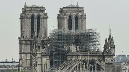Verletzte Dame: Die Kathedrale Notre-Dame nach dem Feuer.