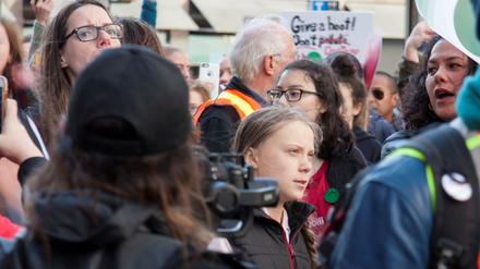 Greta Thunberg beim Klimastreik im kanadischen Vancouver am vergangenen Freitag.