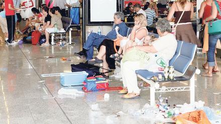 Flughafen und Müllkippe. So sah es in der Abfertigungshalle von Palma aus, als 2005 die Reinigungskräfte streikten. 