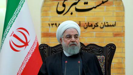 Hassan Rohani, Präsident des Iran, bei einer Pressekonferenz. 