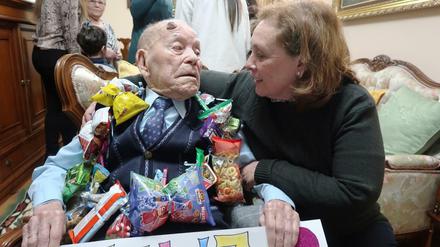 Saturnino de la Fuente am seinem 110. Geburtstag im Jahr 2019
