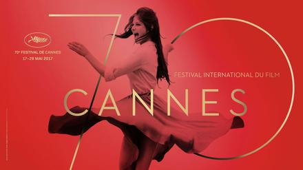 Claudia Cardinale mit einem etwa 60 Jahre alten Foto auf dem offiziellen Plakat des Internationalen Filmfestivals in Cannes.