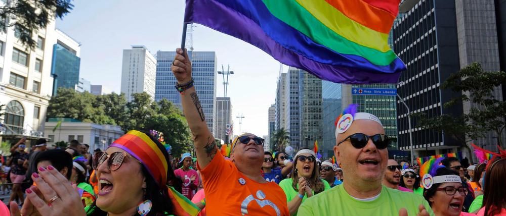 Angst Vor Homophobie In Brasilien Zehntausende Bei Gay Pride Parade In