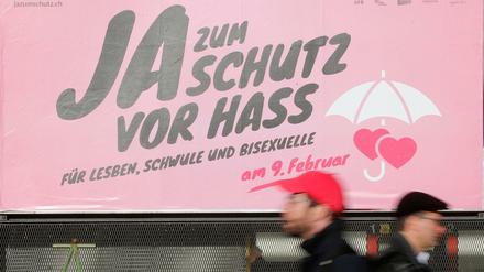 Eine Mehrheit der Schweizer*innen hat am Sonntag für mehr Schutz von homo- und bisexuellen Menschen abgestimmt. 